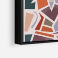 Obraz w ramie 50x50 - Intrygujące Rozbicie - gemoetryczne kształty, mozaika - rama czarna