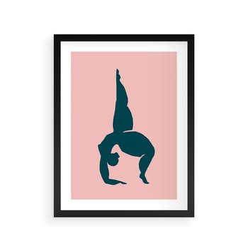 Plakat w ramie 50x70 - Zaklęte Wzory - abstrakcja, kobieca sylwetka - rama czarna