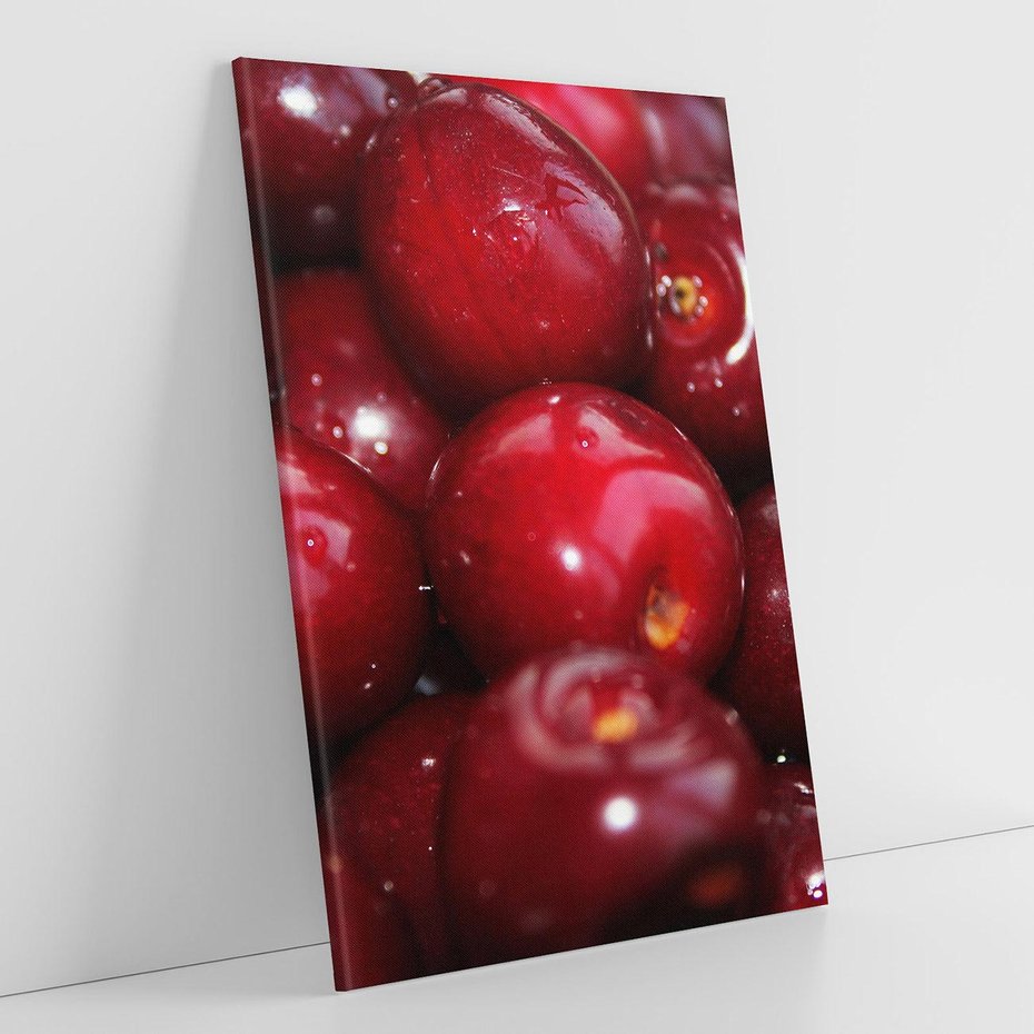 Obraz na płótnie 50x70 - Wiśnie Owocowa Rozkosz - wiśnie, owoce