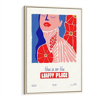 Obraz w ramie 50x70 - Abstrakcyjna Afirmacja - sztuka nowoczesna, abstrakcyjny styl - rama drewno