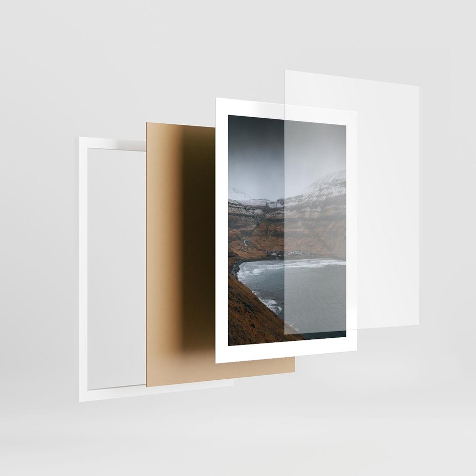 Plakat w ramie 30x40 - Spektakularna Przyroda - fiordy, Norwegia - rama biała