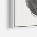 Obraz w ramie 70x100 - Bezczasowe Rytmy - abstrakcyjne nieregularne plamy, czarny - rama biała