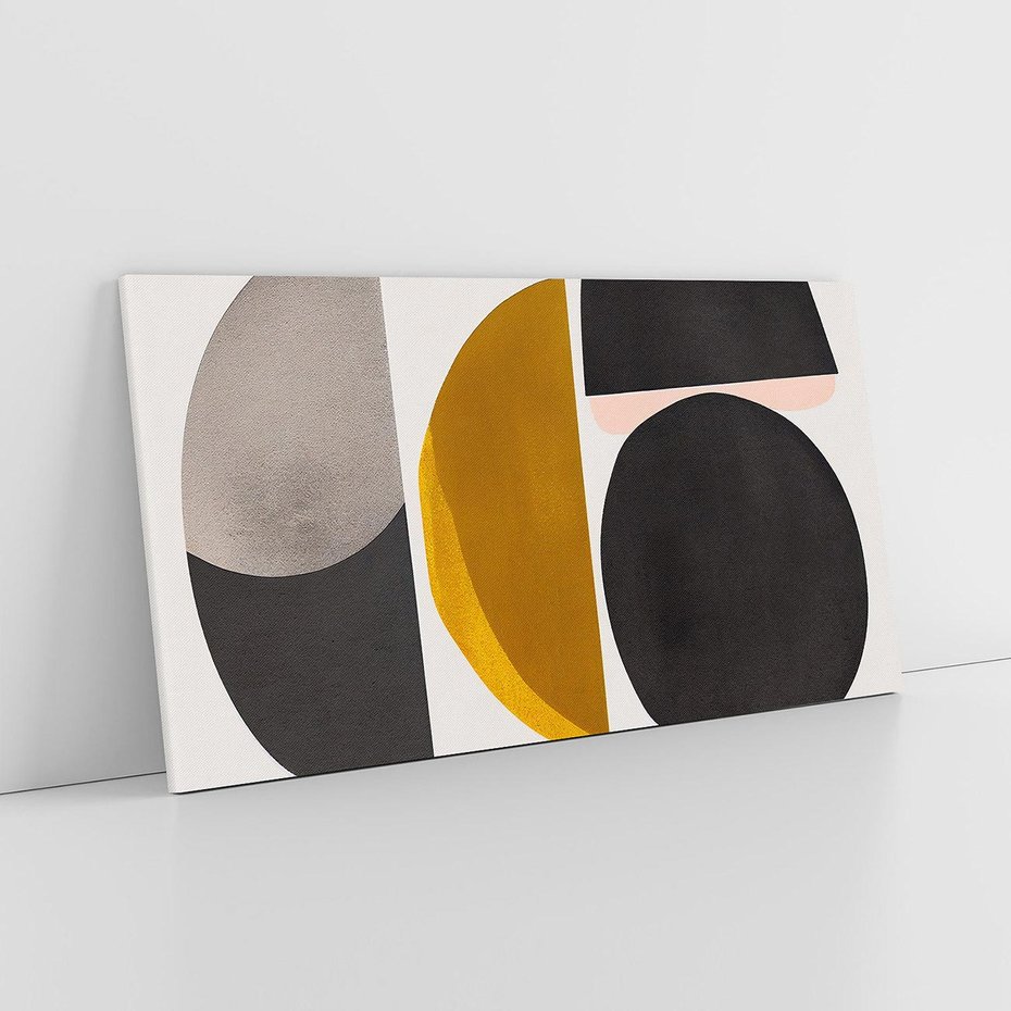 Obraz na płótnie 100x50 - Tajemnice sztuki odkryte - geometryczne półkola, kształty