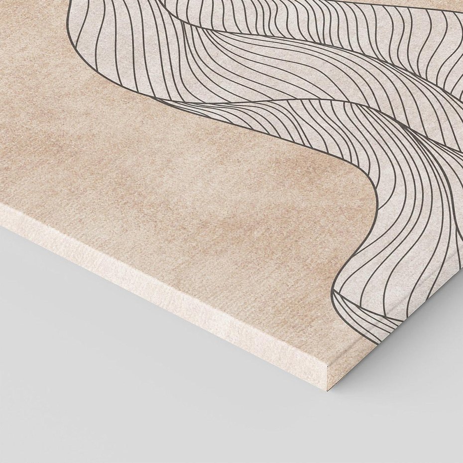 Obraz na płótnie 150x50 - Symfonia uczuć i kształtów - delikatna kompozycja, falujące linie