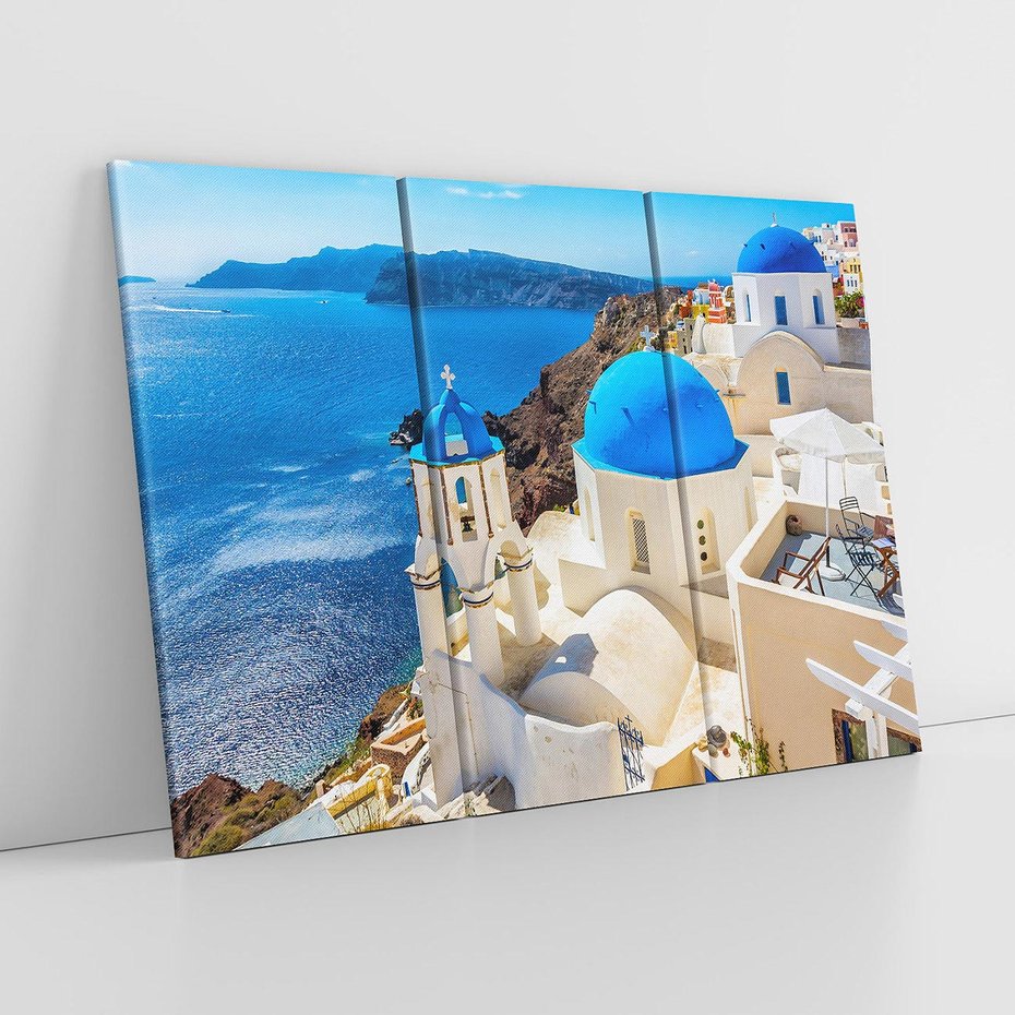 Obraz na płótnie 120x80 - Urokliwy widok na Santorini - Santorini, widok