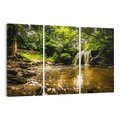 Obraz na płótnie 120x80 - Magia wodospadu w lesie - wodospad, las