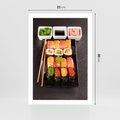 Plakat bez ramy 21x30 - Kulinarne podróże do Japonii - sushi, japonia