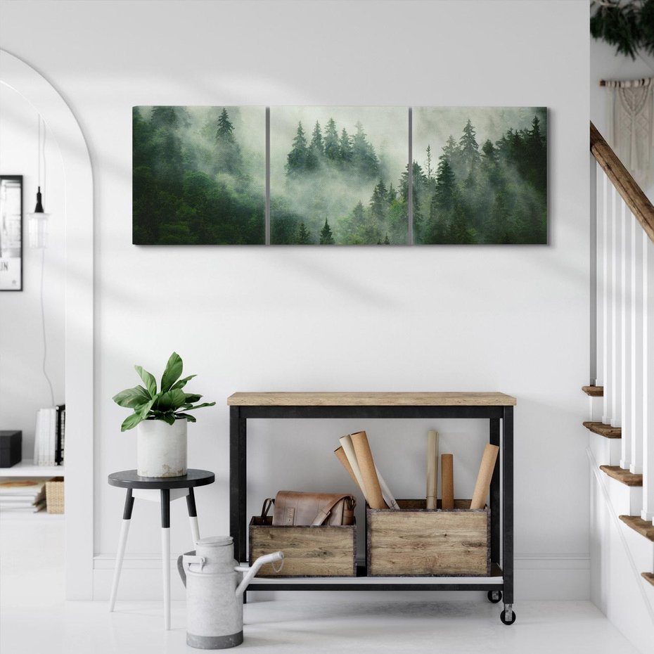 Obraz na płótnie 150x50 - Las Mgły - Las, we