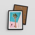 Plakat w ramie 30x40 - Palma w Miami - palma, miami - rama czarna