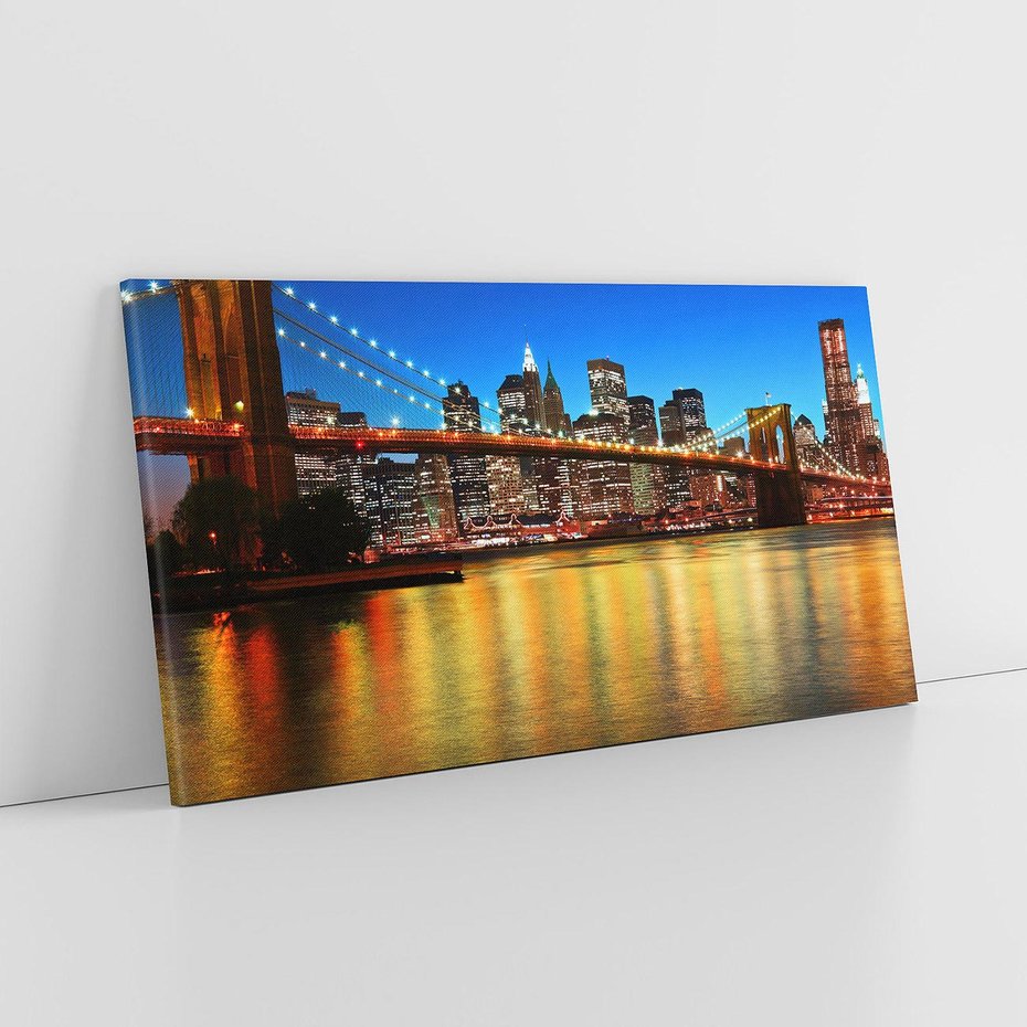 Obraz na płótnie 100x50 - Symbol nowojorskiego krajobrazu: most Brooklyn - most, NY