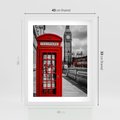 Plakat w ramie 40x50 - Budka w Londynie - Londyn, budka - rama biała