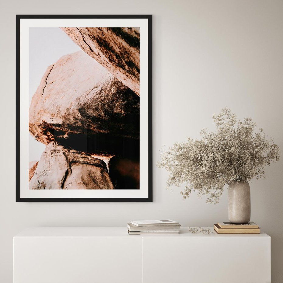 Plakat bez ramy 30x40 - Tekstura Brązu - skały, głazy