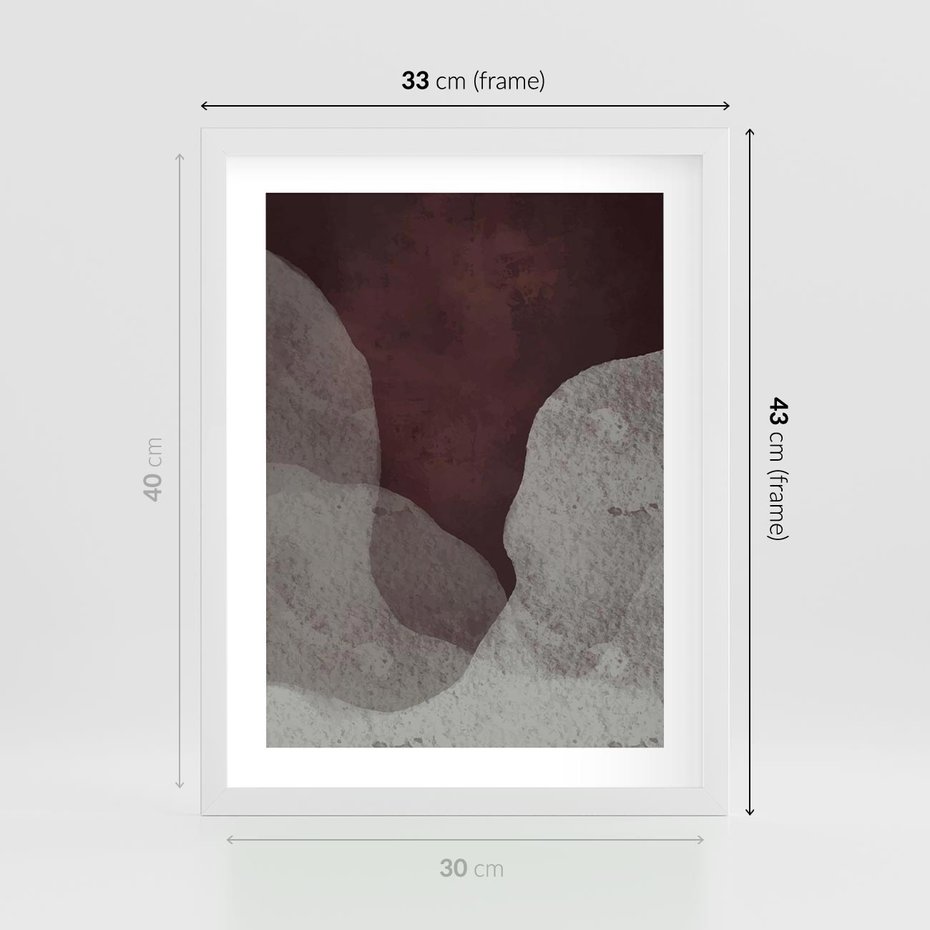 Plakat w ramie 30x40 - Zaklęte Zaburzenia - mroczny plakat, nowoczesne wnętrza - rama biała