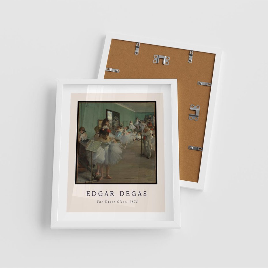 Plakat w ramie 40x50 - Elegancja Baletu - Edgar Degas, reprodukcja obrazu - rama biała