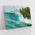 Obraz na płótnie 120x80 - Rajskie Wybrzeże - fotografia, duża fala