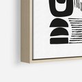Obraz w ramie 80x80 - Taniec Dziwacznych Kresek - minimalistyczny plakat, czarno biały - rama drewno
