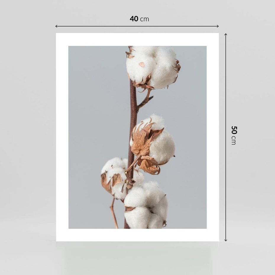 Plakat bez ramy 40x50 - Bawełniana boho miękkość - bawełna, boho