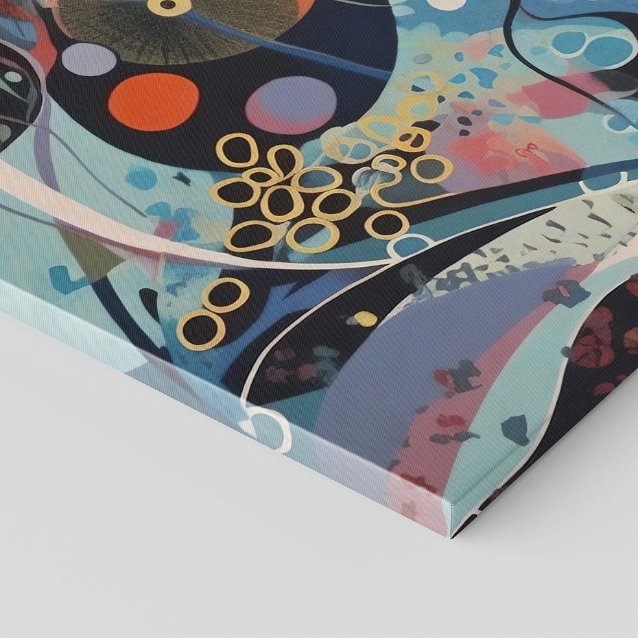 Obraz na płótnie 90x30 - Kolory Pasteli - abstrakcja, olej na płótnie