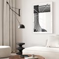 Plakat w ramie 30x40 - Minimalizm Wysokości - architektura, czarno białe zdjęcie - rama biała