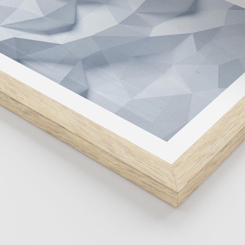 Plakat w ramie 30x40 - Trójwymiarowa geometria - geometria, 3d - rama drewno