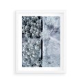 Plakat w ramie 40x50 - Ujęcie Zimowej Szosy - zima, śnieg - rama biała