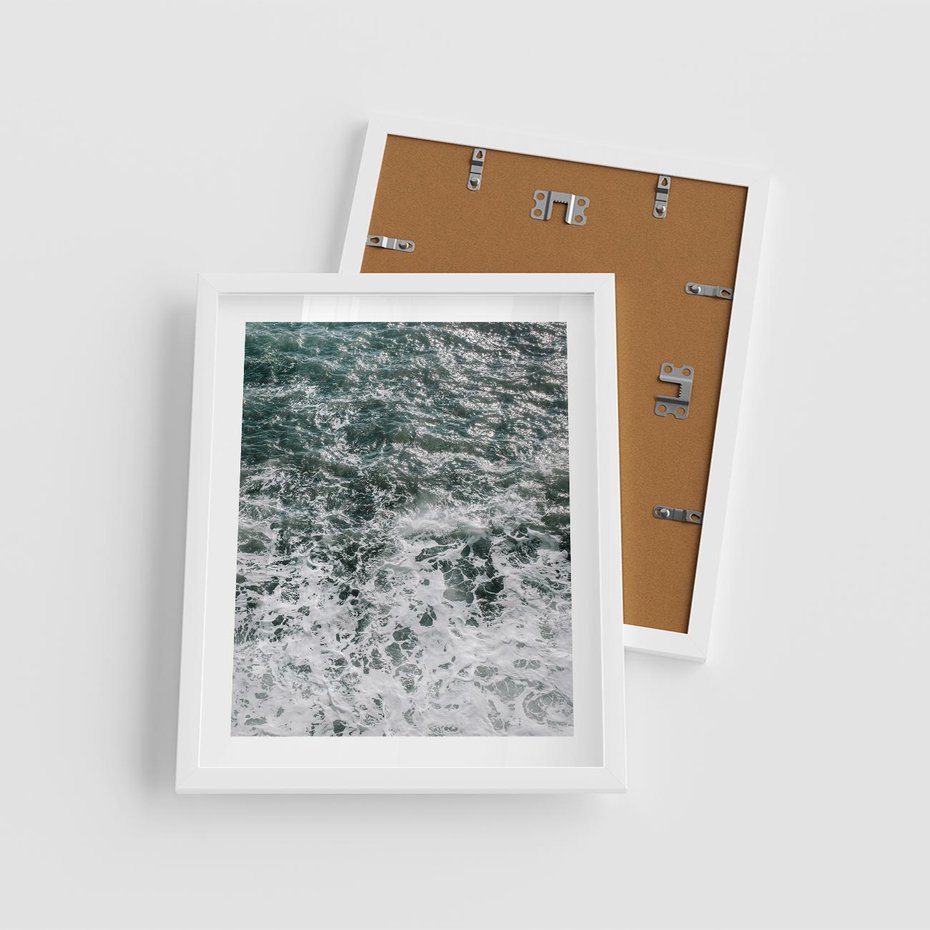 Plakat w ramie 40x50 - Sztormowa Przygoda - morze, ocean - rama biała