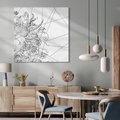 Obraz na płótnie 60x60 - Refleksje w martwym punkcie - graficzny szkic, kompozycja kwiatów