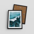 Plakat w ramie 30x40 - Wibracje Oceanu - turkusowy ocean, fale - rama czarna