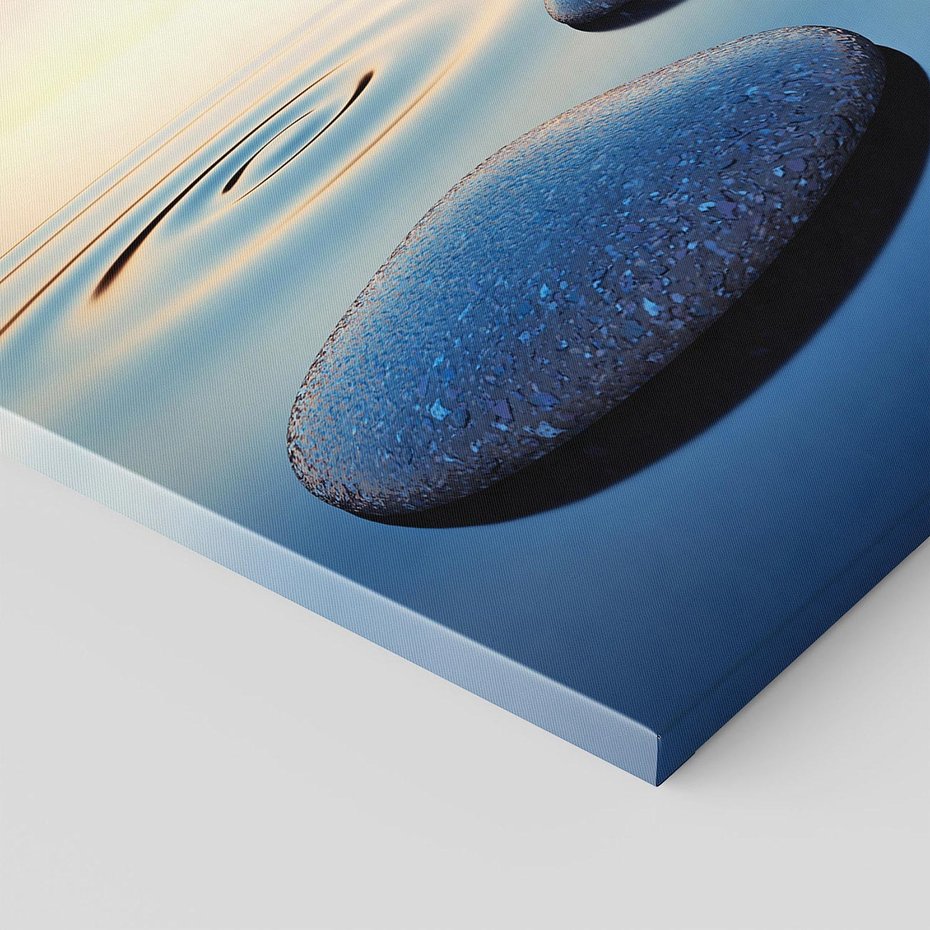 Obraz na płótnie 120x80 - Spokój kamieni w SPA - kamienie, woda