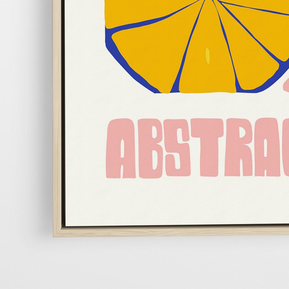 Obraz w ramie 70x100 - Podróżne Wizje - typografia, cytryny - rama drewno