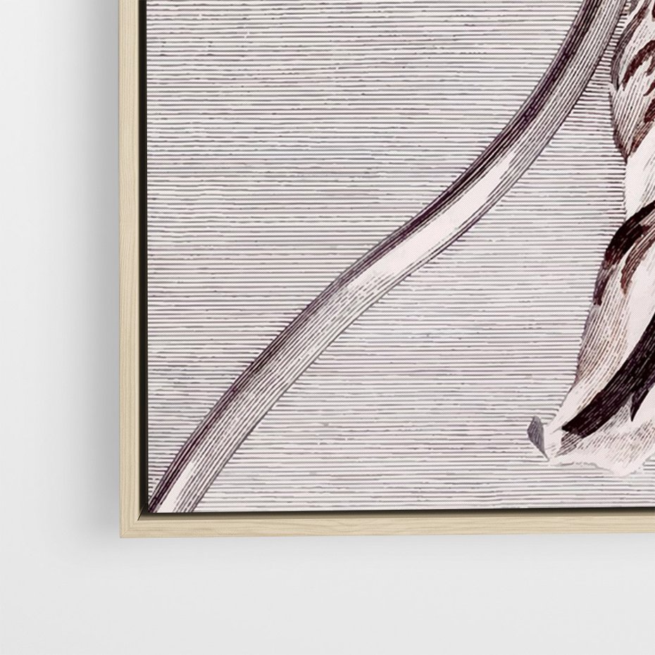 Obraz w ramie 50x70 - Graficzna Elegancja - nowoczesna sztuka, grafika - rama drewno