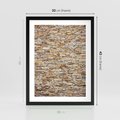 Plakat w ramie 30x40 - Mur z cegieł - surowa elegancja - mur, cegły - rama czarna
