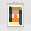 Plakat w ramie 30x40 - Geometryczna Ekspresja - geometria, plakat - rama drewno