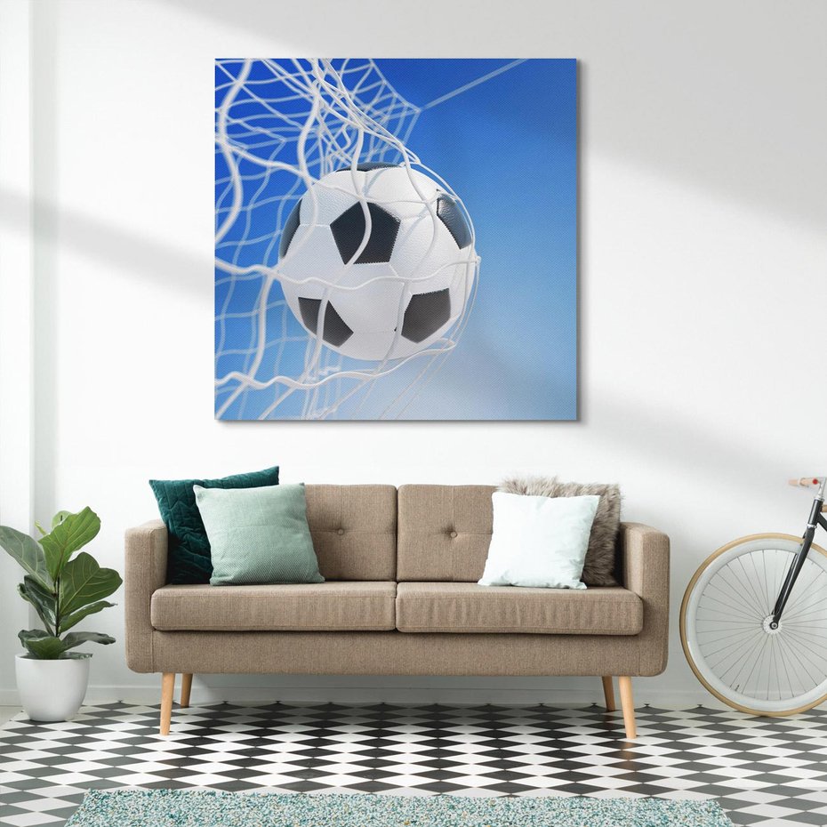 Obraz na płótnie 40x40 - Pasja na Plaży - piłka, siatka