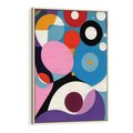 Obraz w ramie 50x70 - Kolorowe Ulotności - abstrakcyjny obraz olejny, żywe kolory - rama drewno