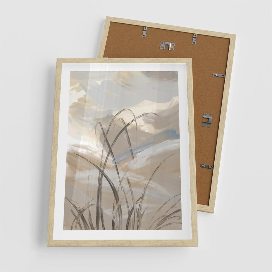 Plakat w ramie 50x70 - Nowoczesne Odbicia - akwarela, obraz - rama drewno