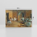 Obraz na płótnie 120x80 - The Dance Foyer at the Opera on the rue Le Peletier (1872), Edgar Degas - Reprodukcja - reprodukcja, obraz na płótnie