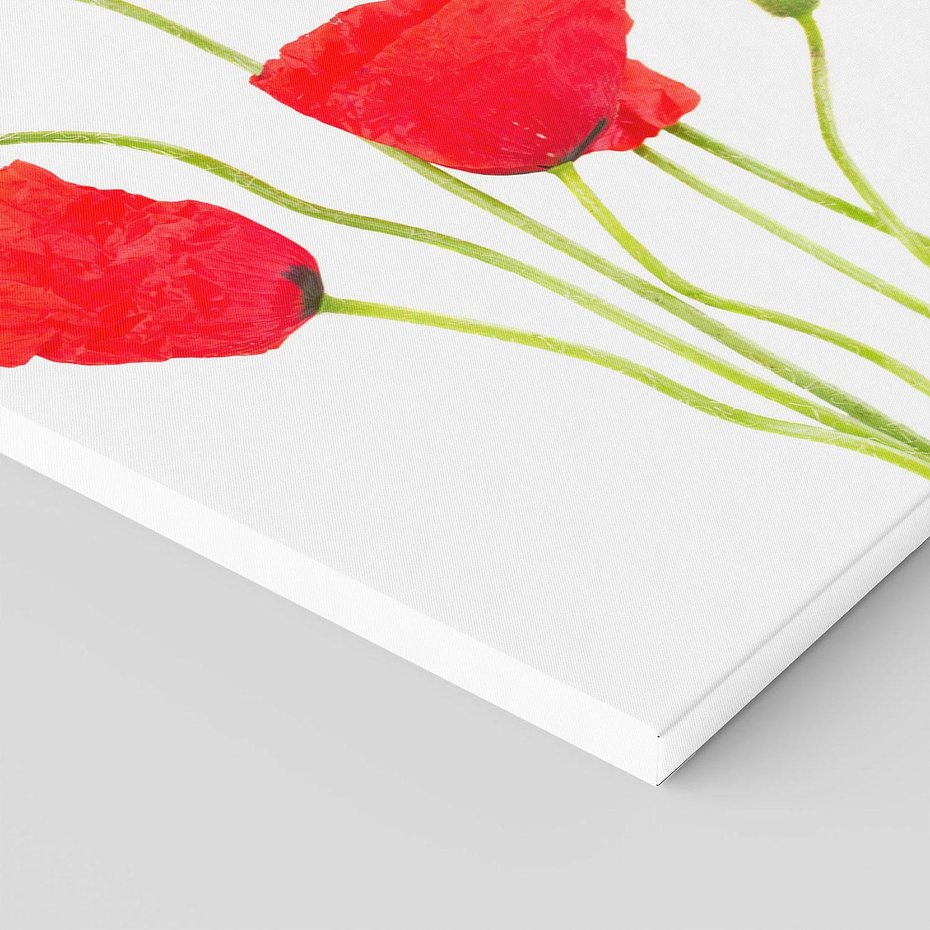 Obraz na płótnie 40x40 - Pola maków w pełnym kolorze - maki, kwiaty