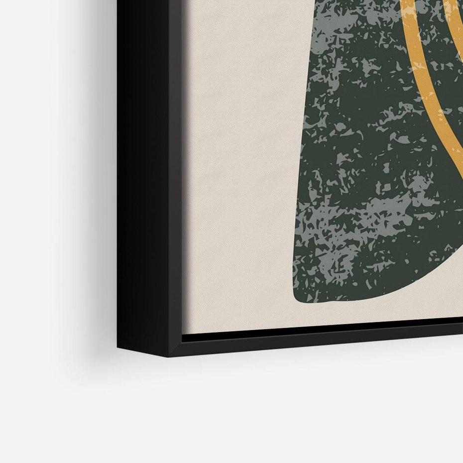 Obraz w ramie 50x50 - Nowoczesne Dialogi Materii - nowoczesny plakat, abstrakcyjne kształty - rama czarna