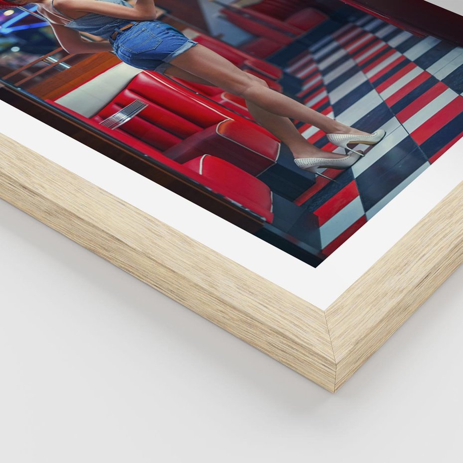 Plakat w ramie 30x40 - Czas Na Wyjątkowy Posiłek - restauracja, retro - rama drewno