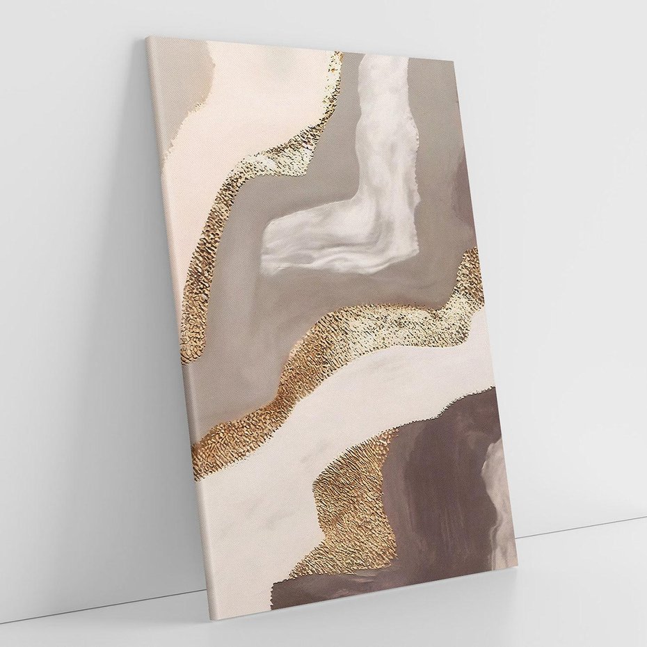Obraz na płótnie 70x100 - Płynne Fale - abstrakcja, neutralne kolory