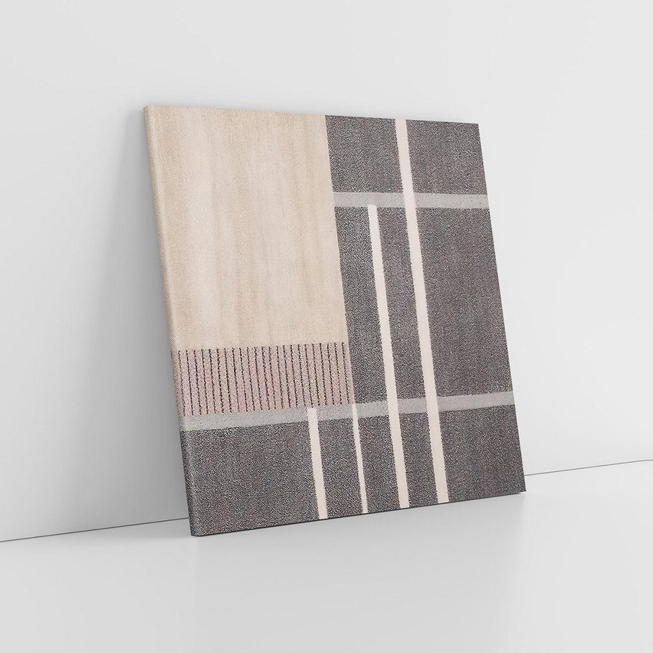 Obraz na płótnie 70x70 - Harmonia skradzionych odcieni - symetryczne, geometryczne pasy