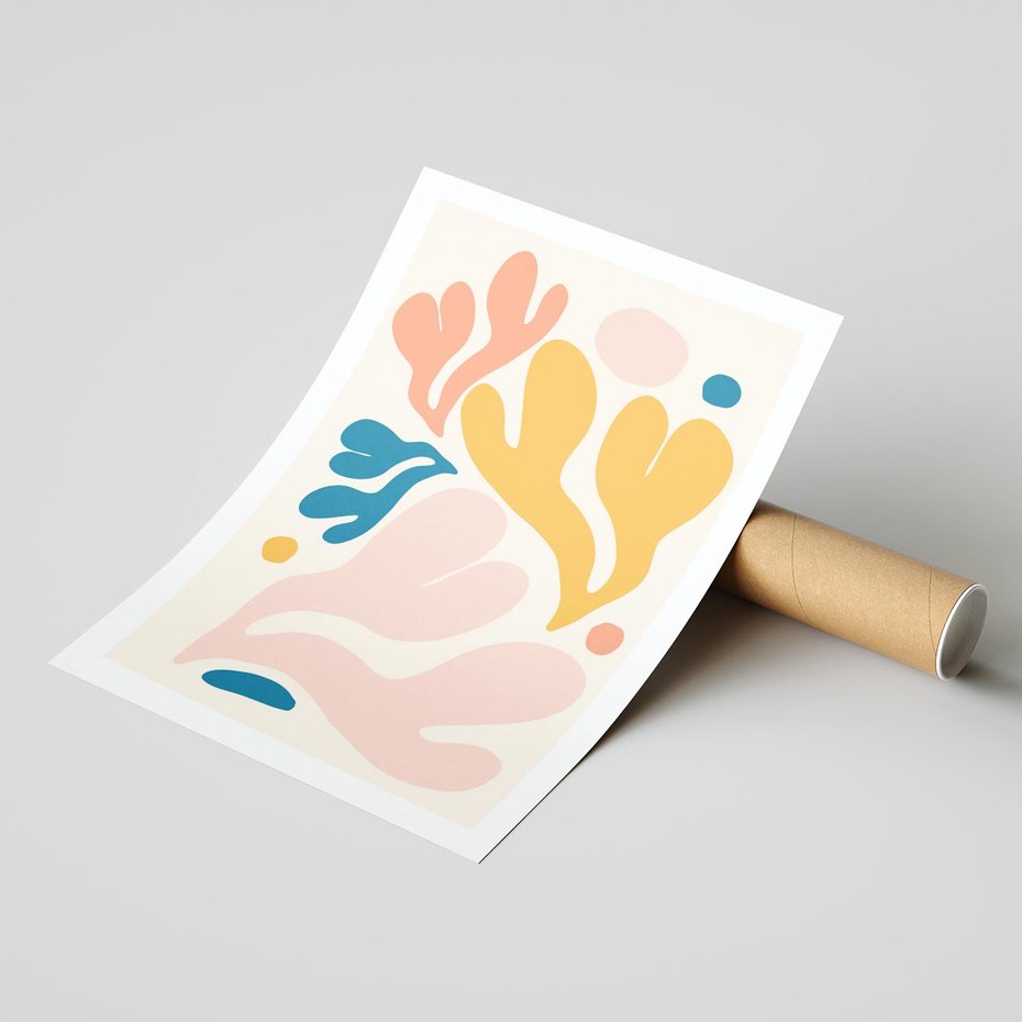 Plakat bez ramy 21x30 - Granice Inspiracji - abstrakcyjne dziwne formy, nowoczesny plakat