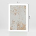 Plakat bez ramy 50x70 - Beżowa Ściana z Łuszczącą Się Farbą - stara ściana, beżowa