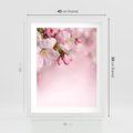 Plakat w ramie 40x50 - Kwitnąca wiśnia: delikatność natury - kwitnąca, wiśnia - rama biała