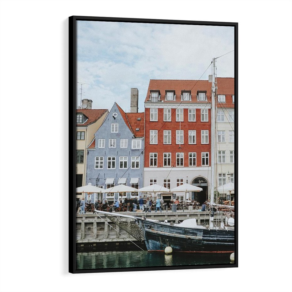 Obraz w ramie 50x70 - Miejska Dynamika - Dania, Kopehaga - rama czarna
