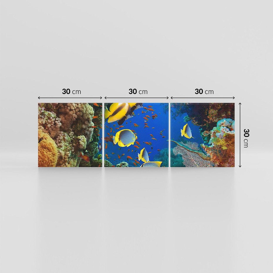 Obraz na płótnie 90x30 - Podwodne królestwo rafy koralowej - rafa, koralowa