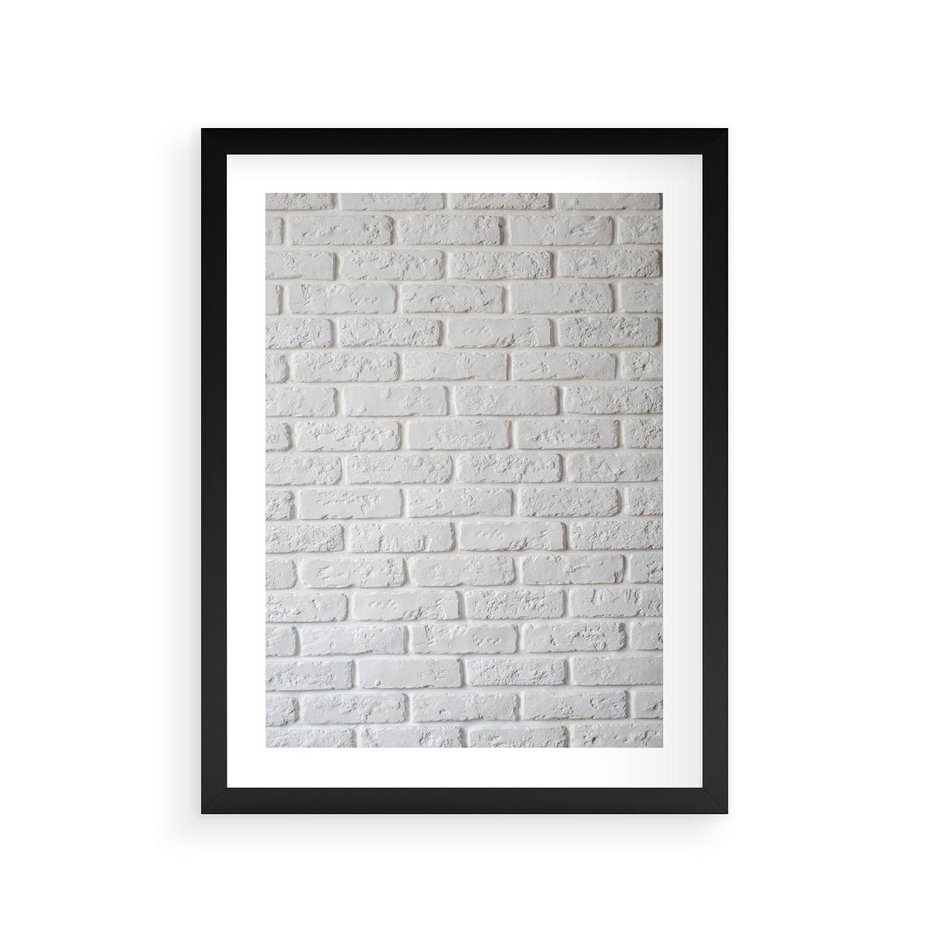 Plakat w ramie 30x40 - Wymiarowa Struktura - ściana, cegła - rama czarna