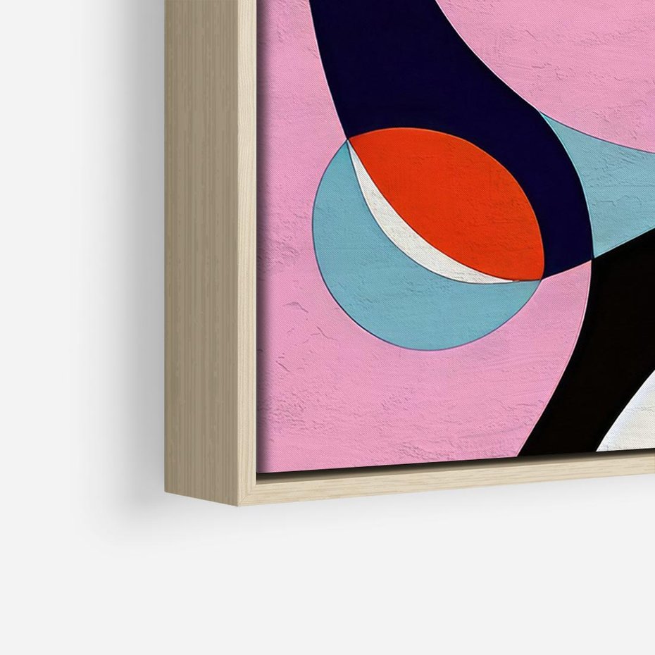 Obraz w ramie 100x70 - Kolorowe Ulotności - abstrakcyjny obraz olejny, żywe kolory - rama drewno