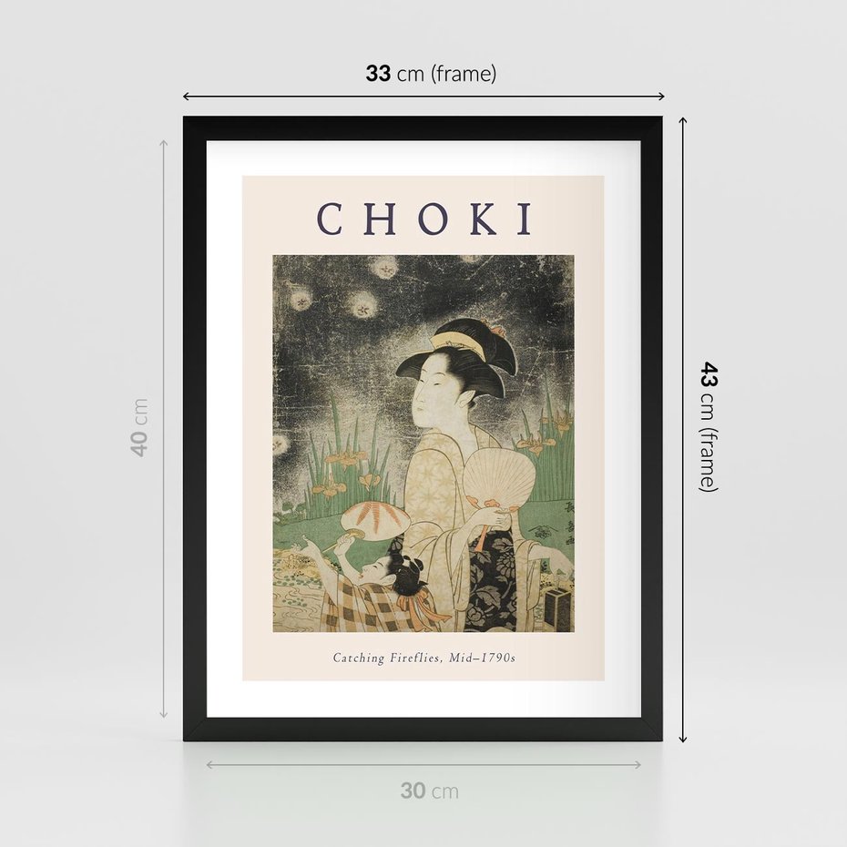 Plakat w ramie 30x40 - Sztuki Choki w Twoim Domu - reprodukcja, rycina - rama czarna